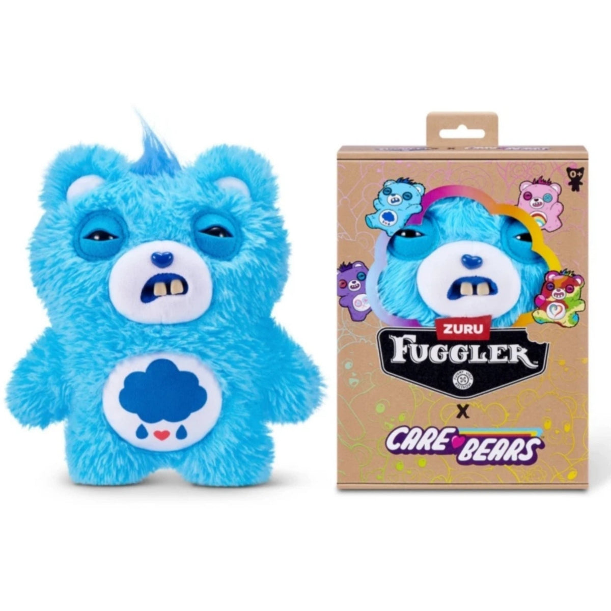 Zuru Fuggler Care Bears Grumpy Bear Blue Funny Ugly Plush Monster Toy 9 Inch