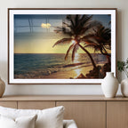 Sunset Palm Trees Wall Art Canvas Print