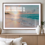 Beach Wall Art, Stunning Ocean Sunset Canvas Print with Coastal Design for Relaxing Home Decor