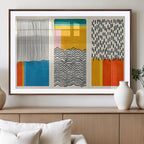Canvas Print Wall Art Abstract Illustration Art Boho, Framed Abstract Boho Art