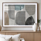 Canvas Print Wall Art Abstract Art Boho, Framed Boho Decor
