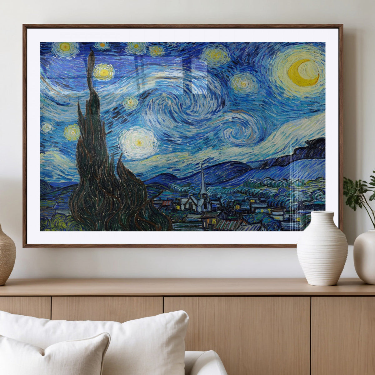 Vincent Van Gogh The Starry Night Abstract Wall Art Canvas Print