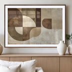 Wabi Sabi Geometric Wall Art | Abstract Modern Minimalist Canvas Print