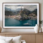 Amalfi Coast Wall Art | Framed Italian Seaside Canvas