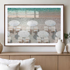 Calm Beach Wall Art | Framed Turquoise Water Canvas Artwork