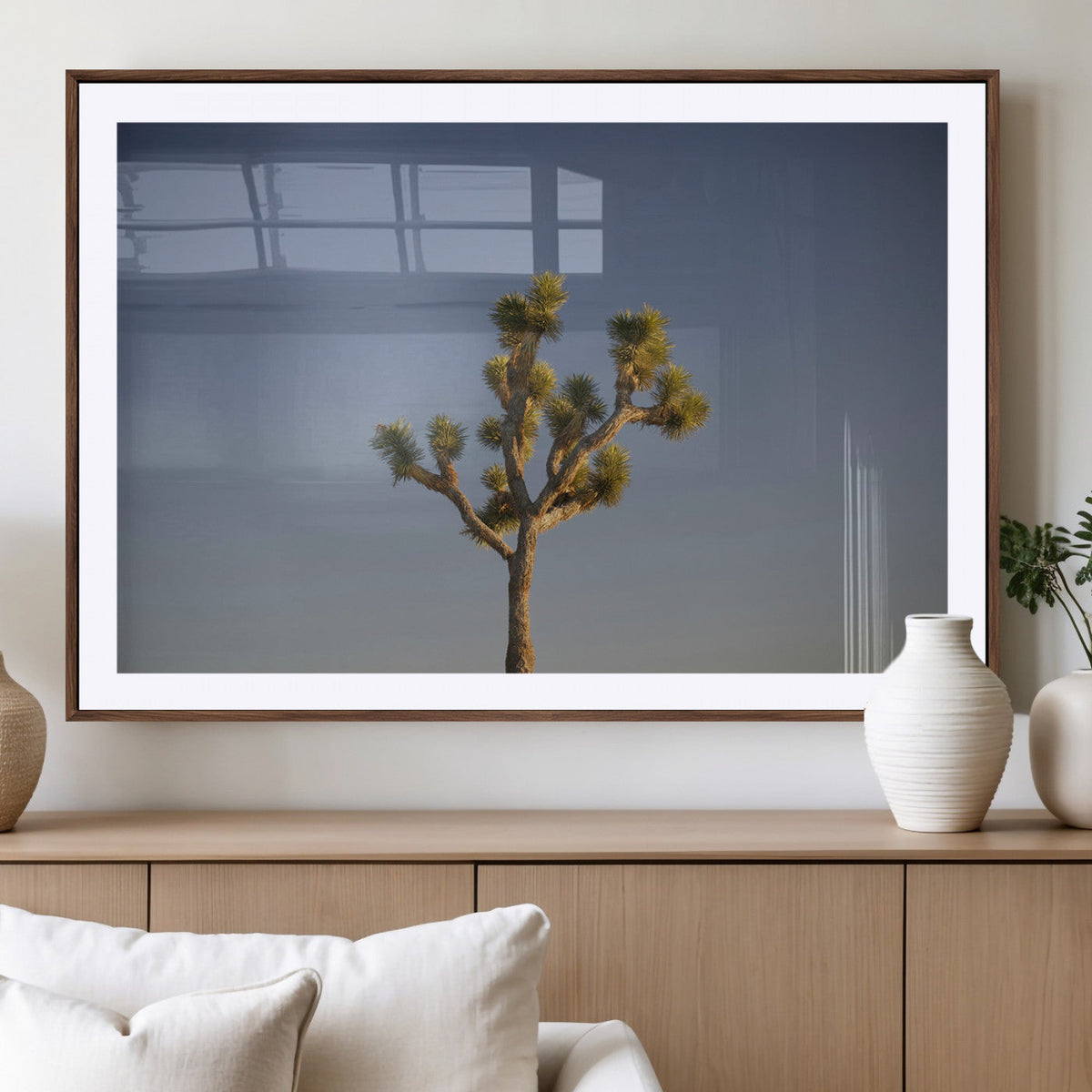 Joshua Tree Wall Art Canvas Print, Framed Southwestern Desert Landscape