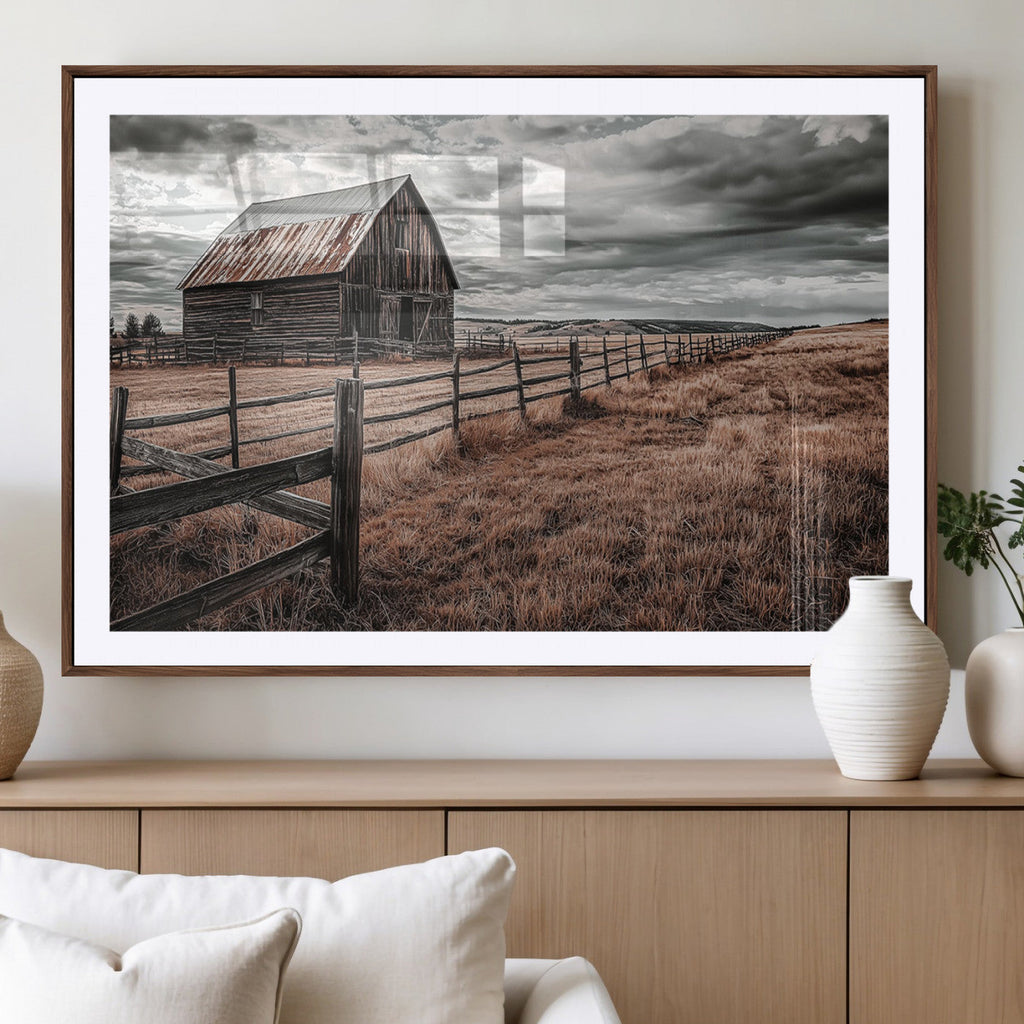 Rustic Weathered Barn Wall Art Canvas Print