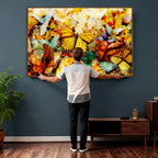 Butterfly Wall Art Canvas Print | Colorful Abstract Nature Artwork