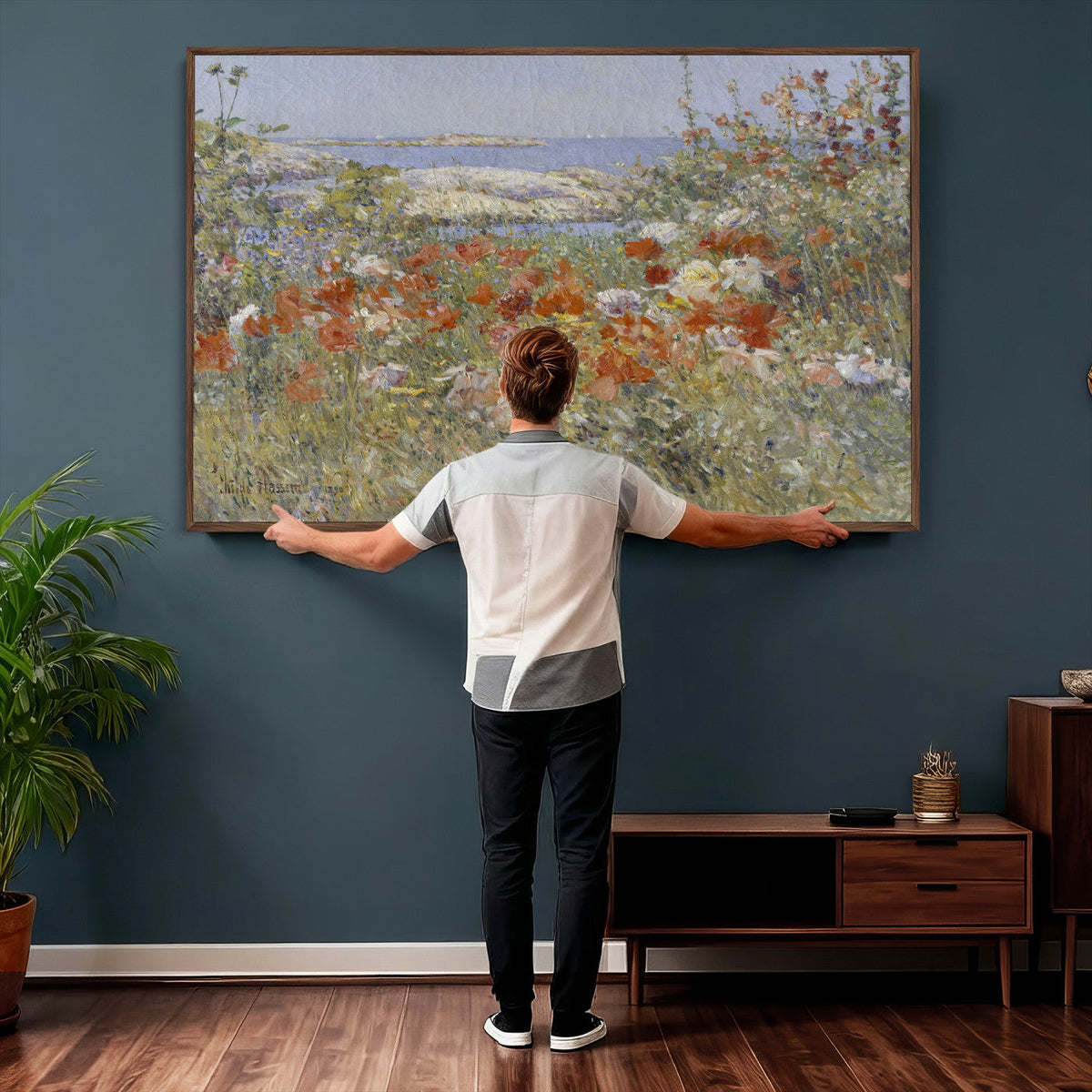 Childe Hassam Celia Thaxter Garden Canvas | 1890 American Impressionist Print