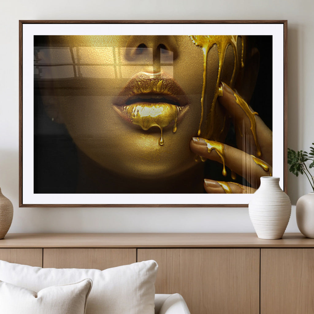 Gold and Women Wall Art Canvas Print