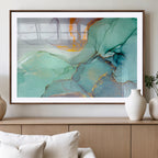 Colorful Marble Fluid Effect Canvas Wall Art Print