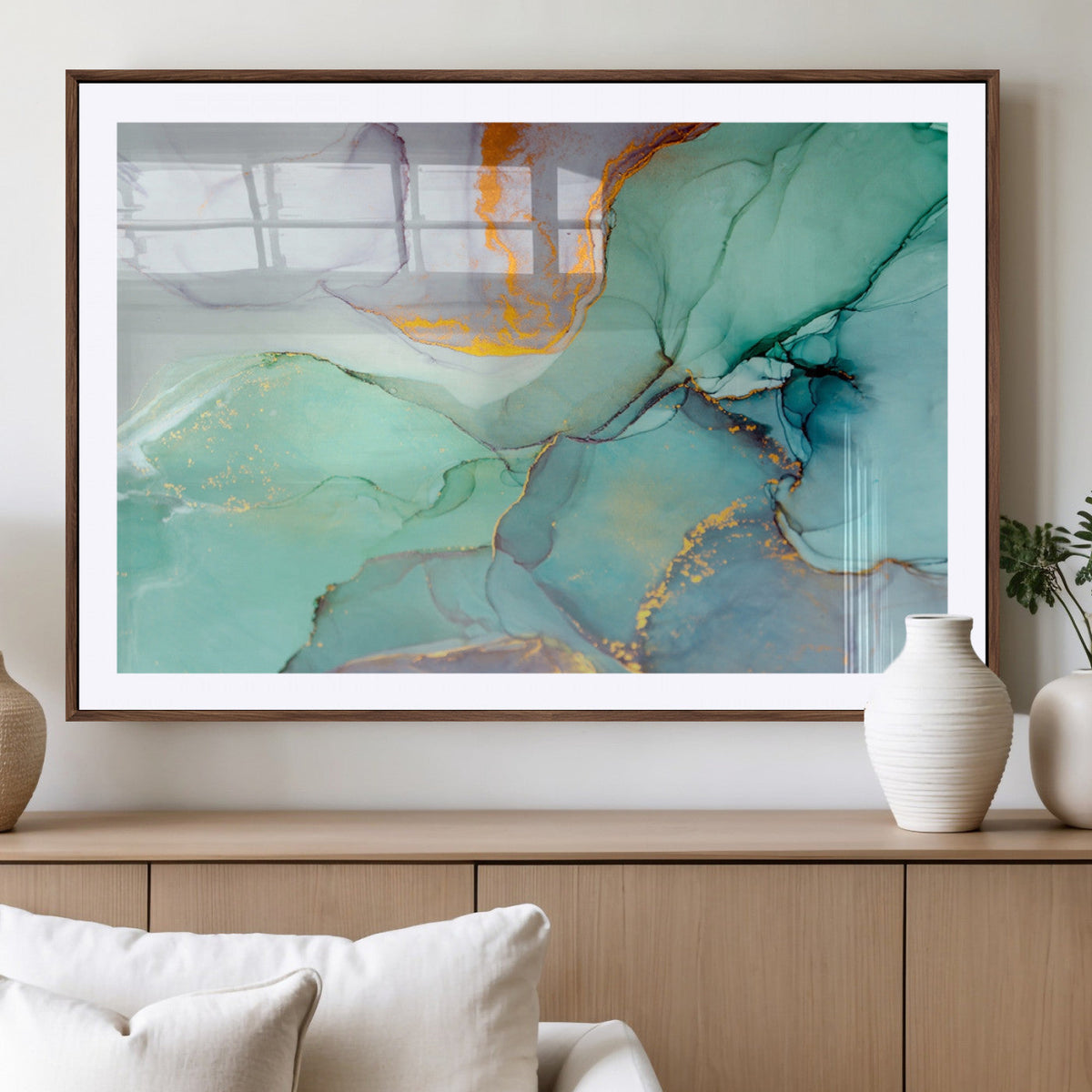 Colorful Marble Fluid Effect Canvas Wall Art Print