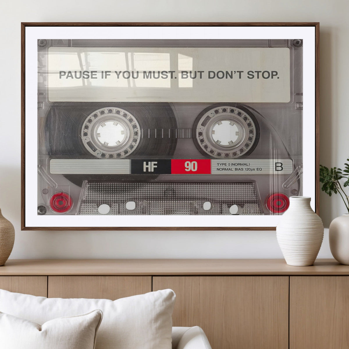 Music Cassette Iconic Wall Art Canvas Print