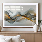 Abstract Wave Canvas Wall Art | Fluid Contemporary Elegance in Motion