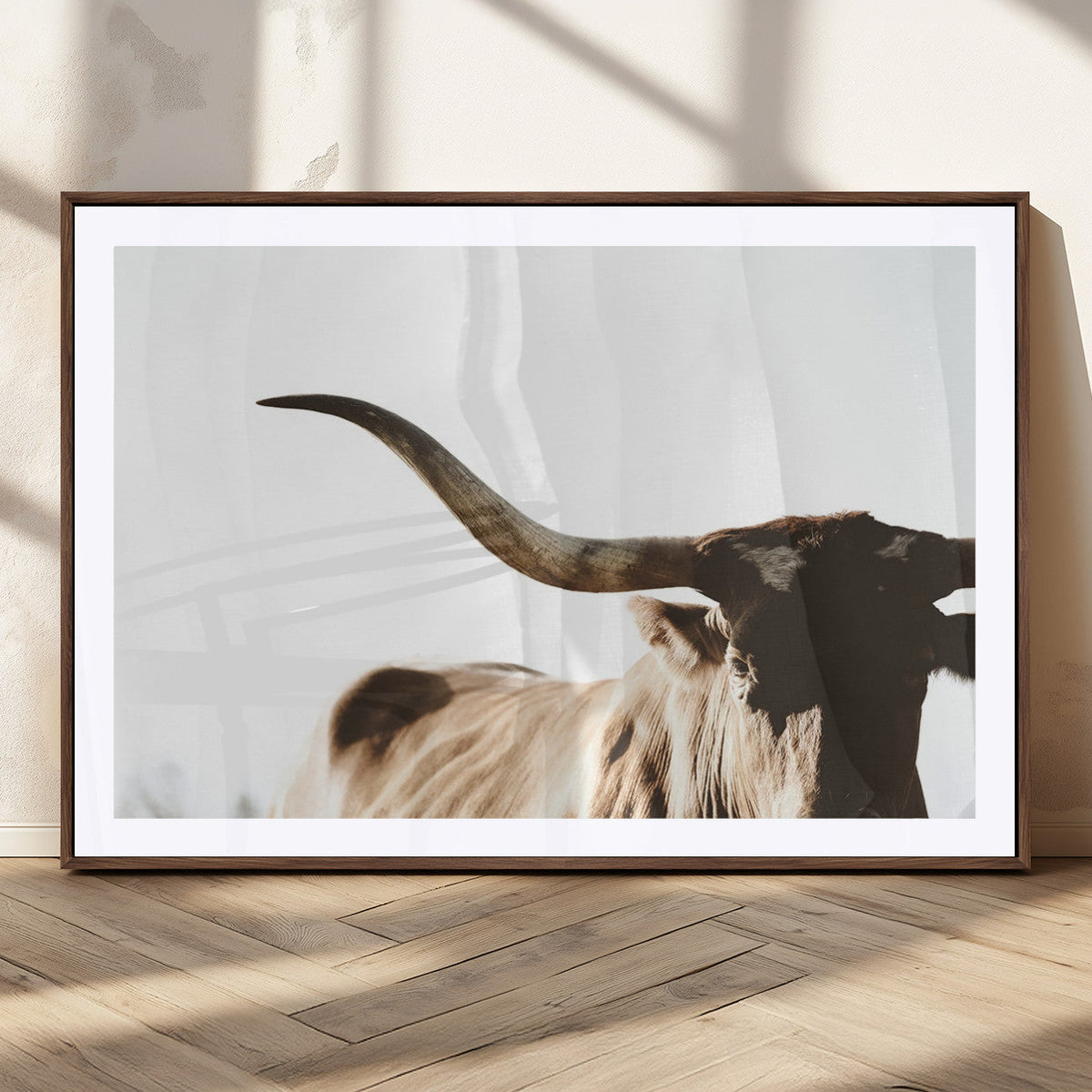 Texas Longhorn Wall Art Canvas Print, 3-Panel