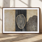 Tree Rings Canvas Wall Art Print, Minimalist Natural History in Modern Decor