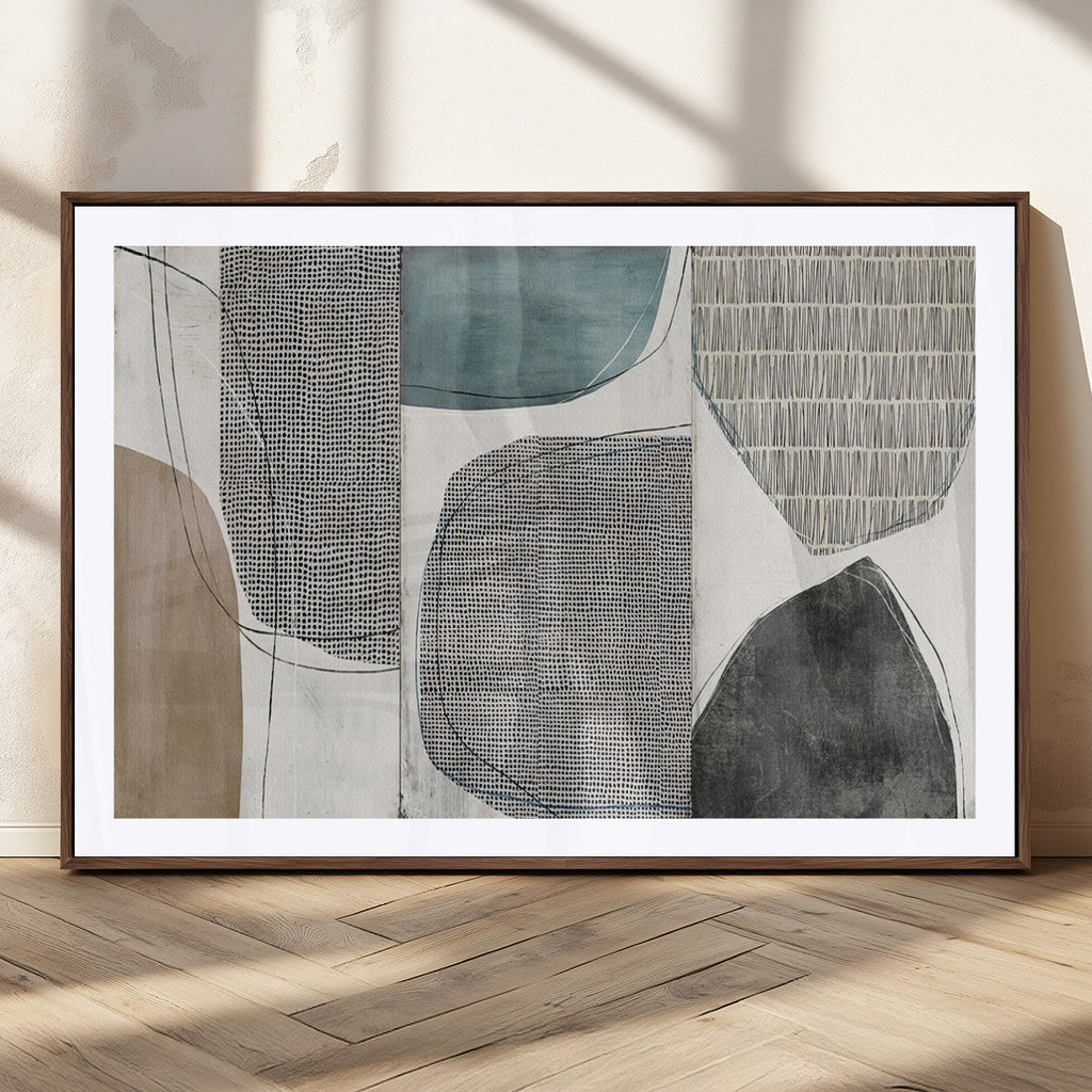 Canvas Print Wall Art Abstract Art Boho, Framed Boho Decor