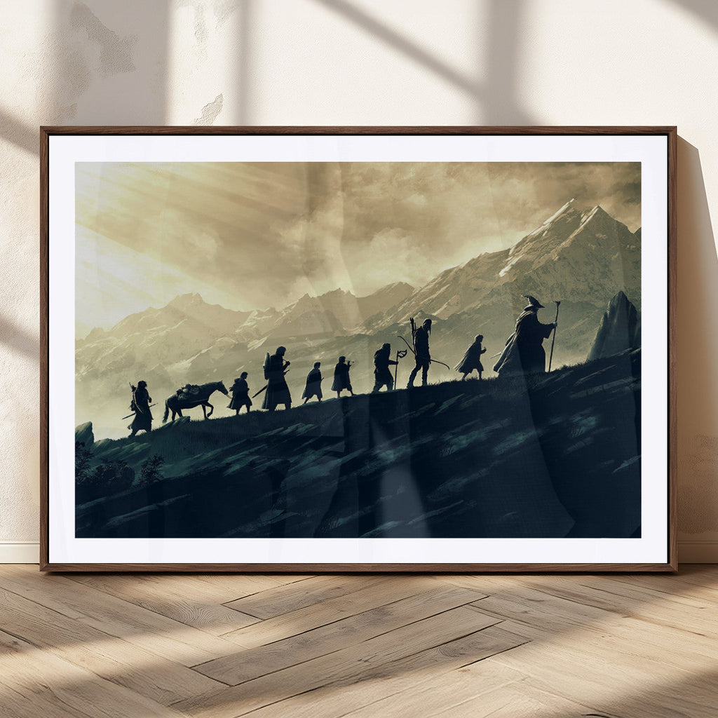 Fellowship Journey Wall Art | Fantasy Adventure Canvas Print