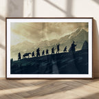 Fellowship Journey Wall Art | Fantasy Adventure Canvas Print