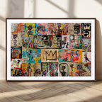 Abstract Art Collage Wall Art Canvas Print, Urban Graffiti Style