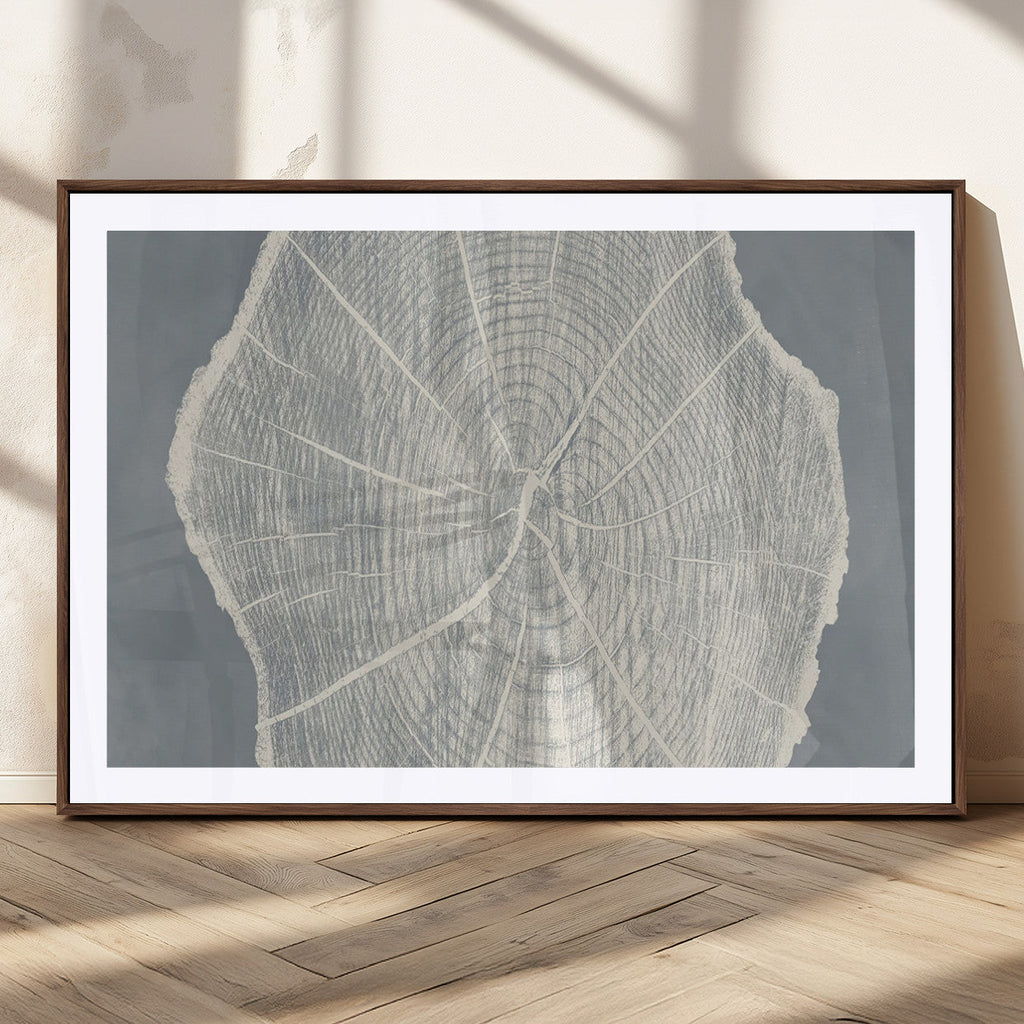 Abstract Tree Ring Wall Art Canvas Print, Framed and Ready to Hang
