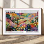 Framed Yayoi Kusama 1986 Wall Art Print | Japanese Wabi Sabi Vibrant Abstract Landscape Canvas