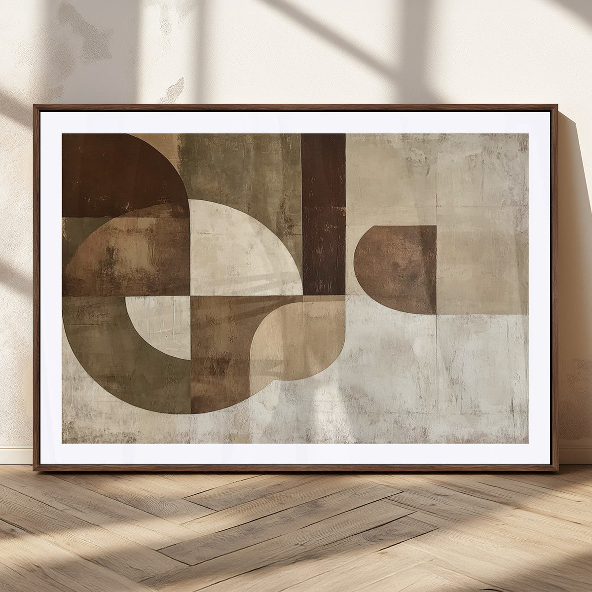 Wabi Sabi Geometric Wall Art | Abstract Modern Minimalist Canvas Print