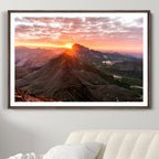 Mountain Sunrise Wall Art Canvas Print | Alpine Ridge Morning Light