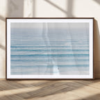Ocean Wave Surfer Wall Art | Framed Minimal Seascape Canvas