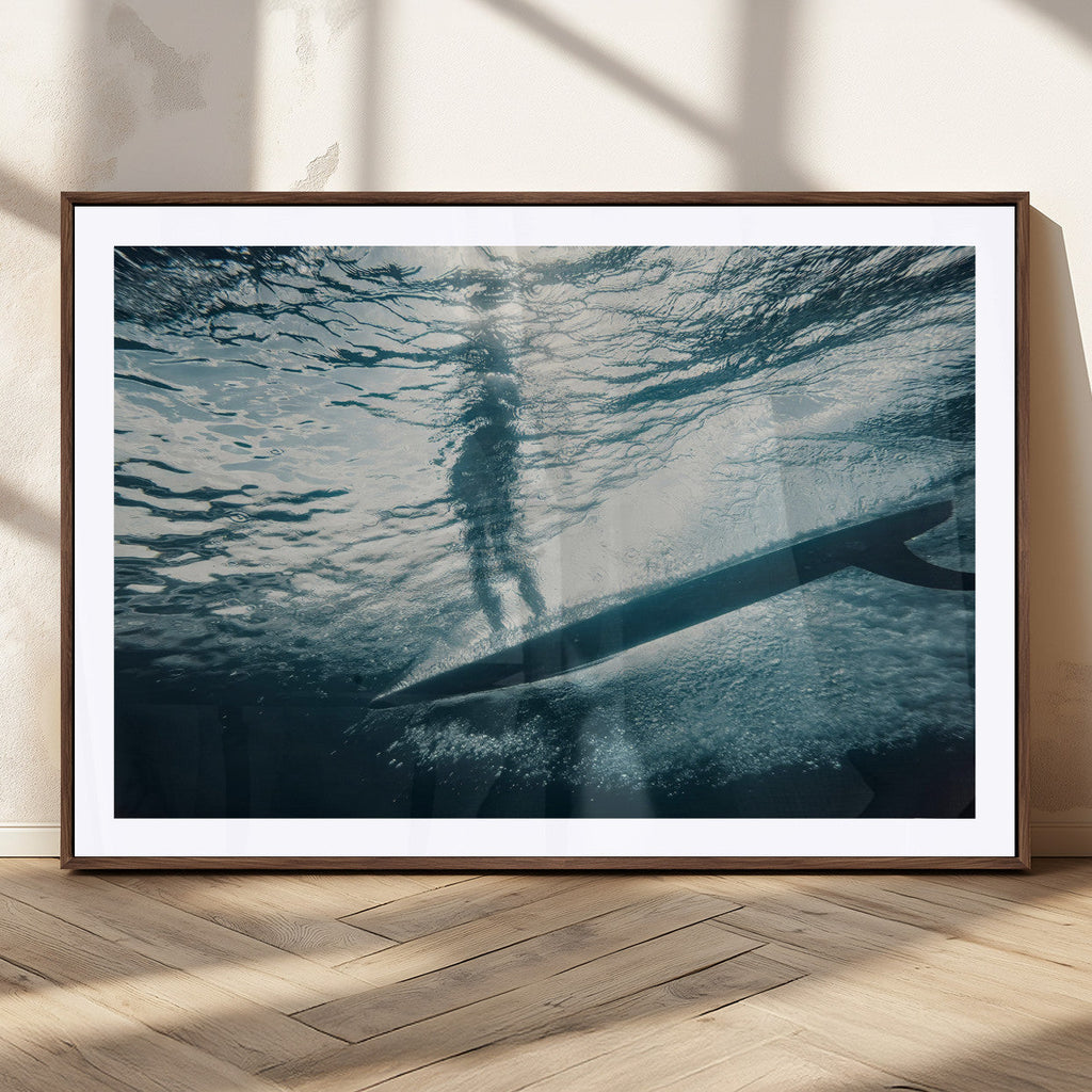 Underwater Surf Wall Art | Framed Ocean Wave Canvas Artwork