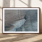 Ocean Waves Wall Art Canvas Print, Framed Coastal Serenity Surf Scene