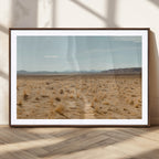 Desert Plains Wall Art Canvas Print, Golden Light Over Dry Grass and Open Horizon