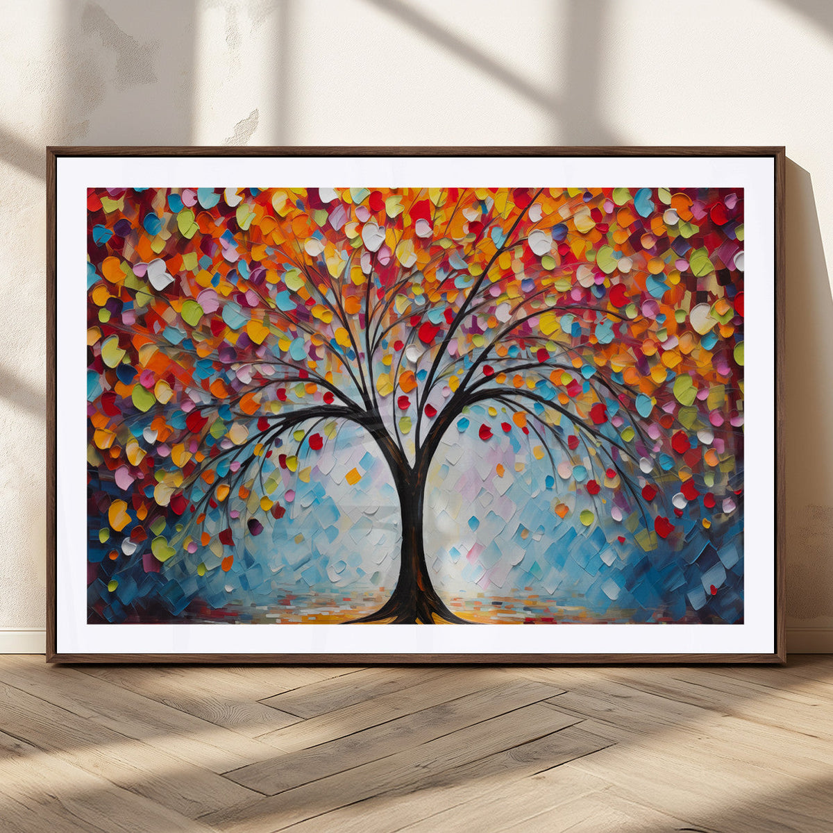 Vibrant Tree of Life Canvas Wall Art | Colorful Abstract Nature