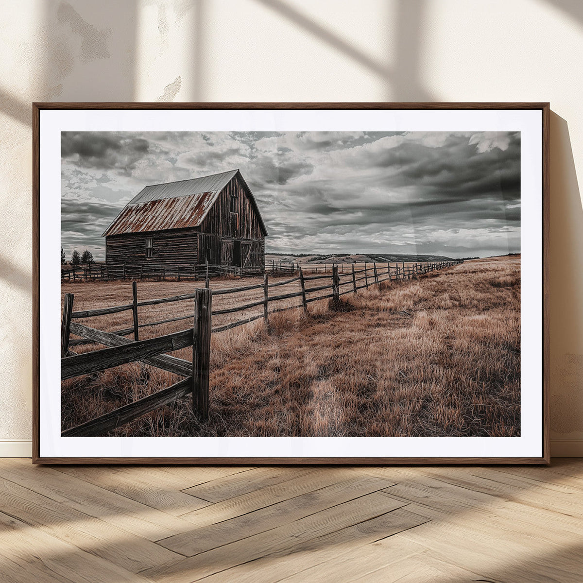 Rustic Weathered Barn Wall Art Canvas Print