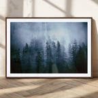 Foggy Pines Misty Forest Wall Art Print