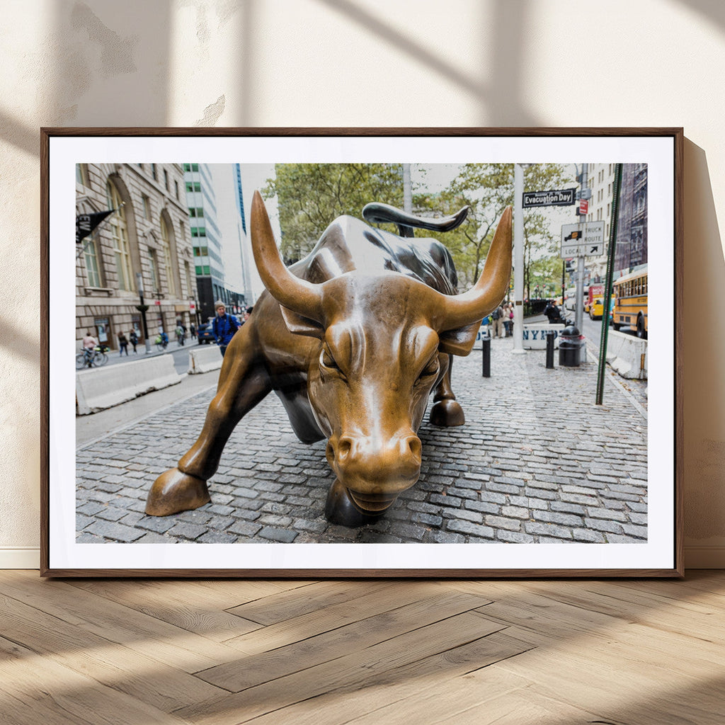 Charging Bull Wall Art Canvas Print