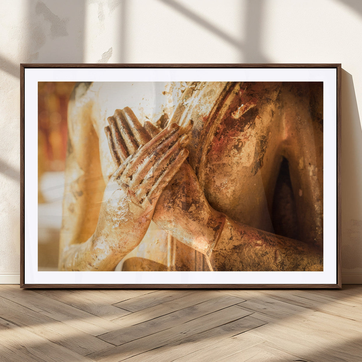 Buddha Statue Hands Wall Art Canvas Print