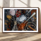 Spices and Seasonings Canvas Wall Art | Colorful Triptych Kitchen Decor