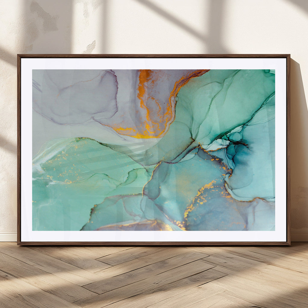 Colorful Marble Fluid Effect Canvas Wall Art Print