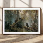 Baby Bears in Forest Wall Art Canvas Print