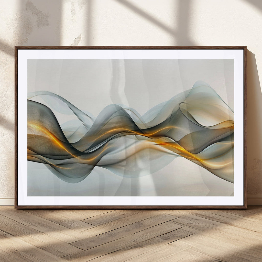 Abstract Wave Canvas Wall Art | Fluid Contemporary Elegance in Motion