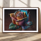 Abstract Rose Wall Art Canvas Print