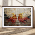 Abstract Angel Wings Canvas Wall Art, Modern Angelic Wings Decor, Framed and Ready to Hang