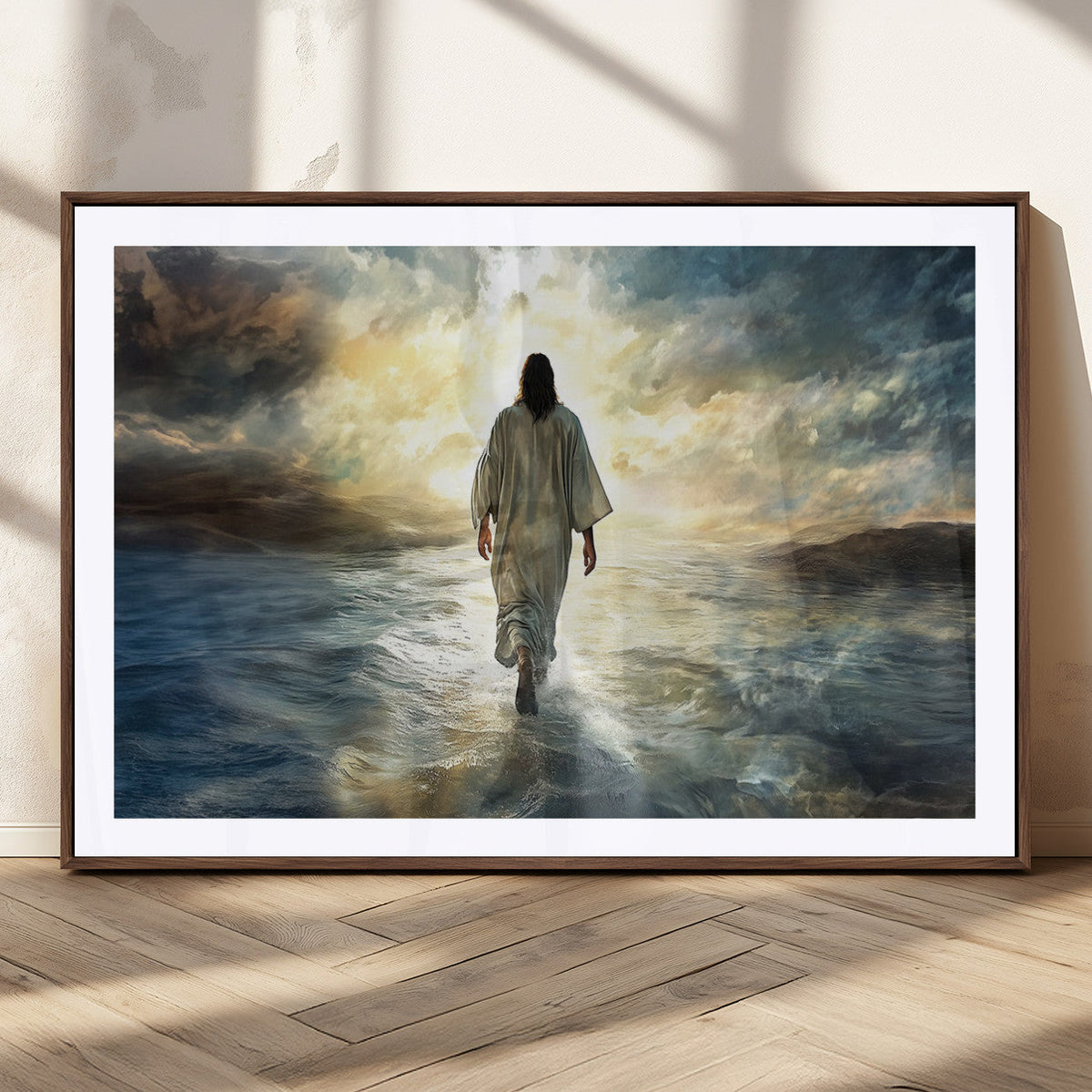 Jesus Walking on Water Wall Art | Canvas Print | Ready to Hang