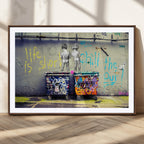 Banksy Life is Short Wall Art, Iconic Graffiti Street Art Canvas Print