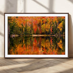 Forest Reflection Art | Autumn Forest Reflection Wall Art | Triptych Canvas Print