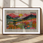 Yayoi Kusama 1986 Wall Art Print, Wabi Sabi Japanese Vibrant Abstract Landscape Canvas