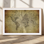 Push Pin World Map Canvas Print | Travel Tracker Wall Art