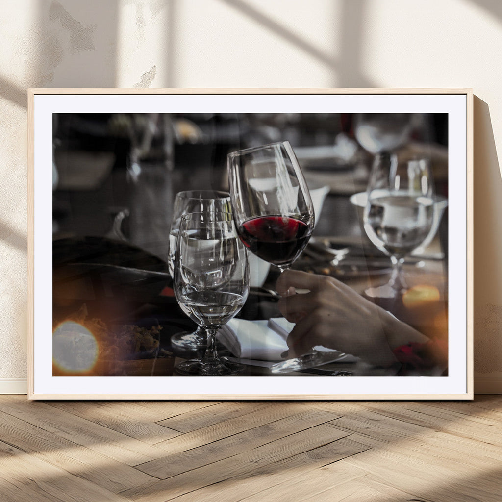 Red Wine and Glass Canvas Print