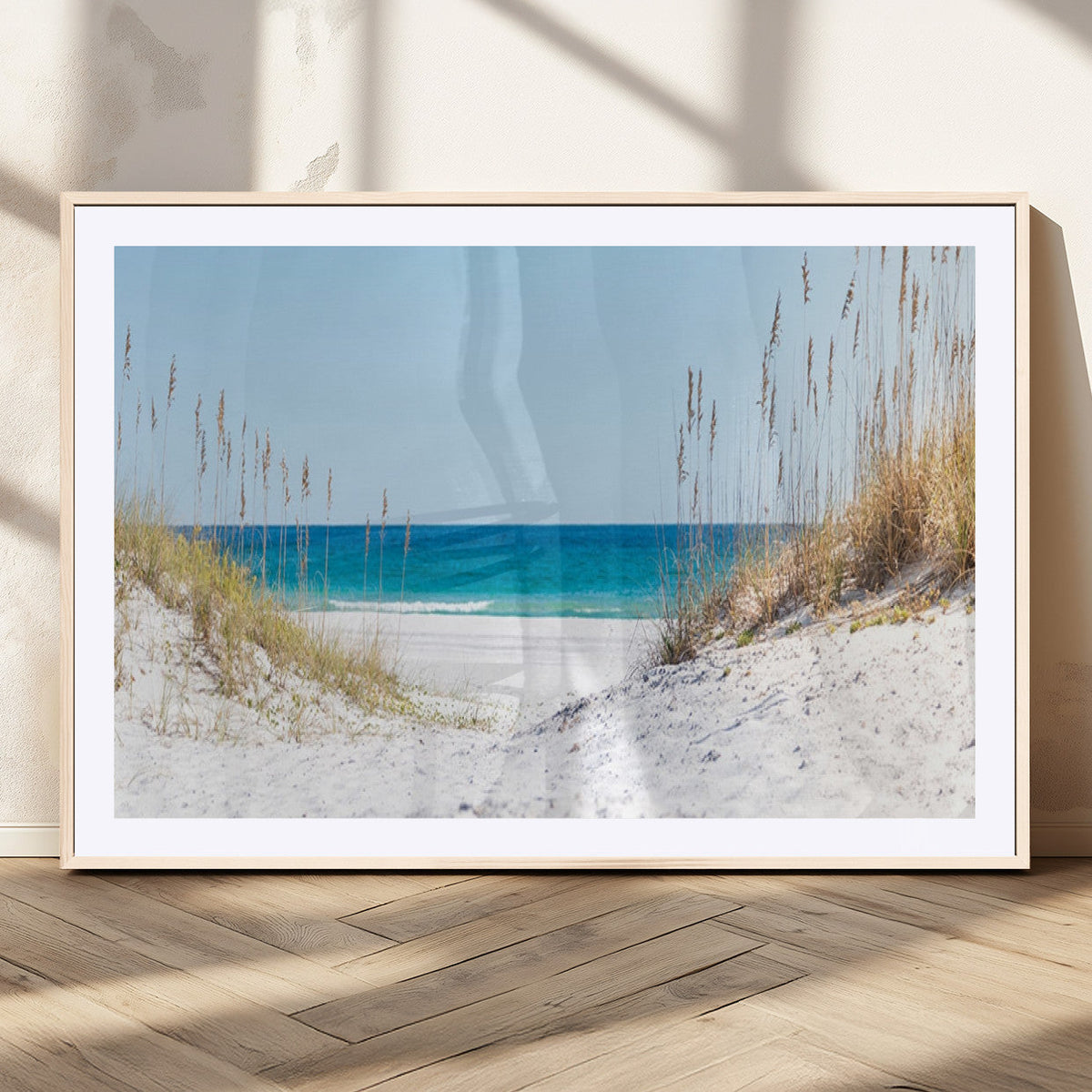 Serene Coastal Dune Path with Ocean View, 3-Panel Beach Canvas Wall Art